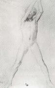 Edgar Degas Study for the youth with Arms upraised oil painting artist